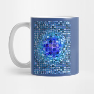 Optical Illusion Sphere - Blue Mug